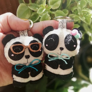 Pandamaci kulcstartó vagy táskadísz - táska & tok - kulcstartó & táskadísz - kulcstartó - Meska.hu