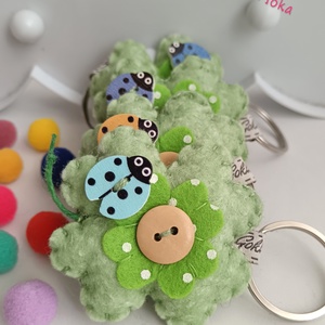 4 levelű lóhere kulcstartó vagy táskadísz, Táska & Tok, Kulcstartó & Táskadísz, Kulcstartó, , MESKA