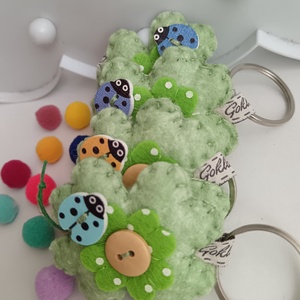 4 levelű lóhere kulcstartó vagy táskadísz - táska & tok - kulcstartó & táskadísz - kulcstartó - Meska.hu