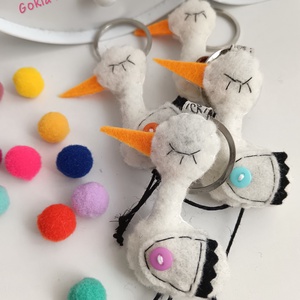 Gólya kulcstartó vagy táskadísz, Táska & Tok, Kulcstartó & Táskadísz, Kulcstartó, , MESKA