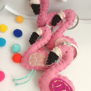 Flamingó kulcstartó vagy táskadísz, Táska & Tok, Kulcstartó & Táskadísz, Kulcstartó, , MESKA