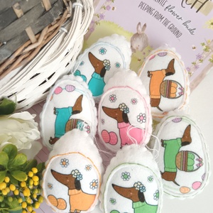 Tacskós felakasztható tojás dísz, Otthon & Életmód, Dekoráció, , MESKA