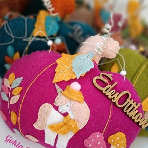 Őszi tök ajtódísz - otthon & életmód - dekoráció - ajtó- és ablak dekoráció - ajtódísz & kopogtató - Meska.hu