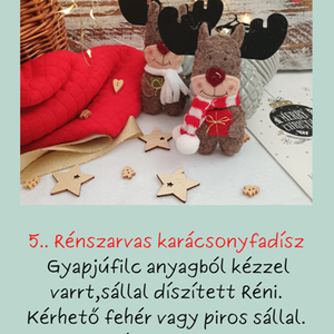 Réni  karácsonyfadísz - Meska.hu
