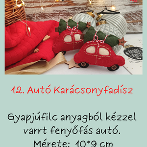 Autó karácsonyfadísz - Meska.hu