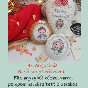 Angyalos szett karácsonyfadísz - karácsony - karácsonyi lakásdekoráció - karácsonyfadíszek - Meska.hu