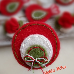 Kör alakú kokárda, Ékszer, Kitűző és Bross, Kitűző, Varrás, MESKA
