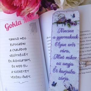 Anyák napi /motivációs könyvjelző, Könyv & Zene, Könyvjelző, Varrás, MESKA