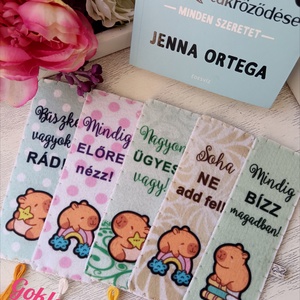 Capibara motivációs könyvjelző, Könyv & Zene, Könyvjelző, Varrás, MESKA