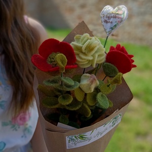 Gyapjúfilc virág csokor - otthon & életmód - dekoráció - Meska.hu