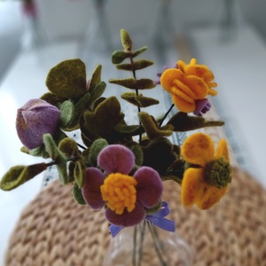 Gyapjúfilc virág csokor - otthon & életmód - dekoráció - Meska.hu