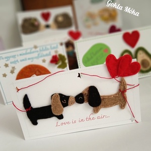 Szeretet lap (Valentin napra is.) tacsi, Művészet, Textilkép, Egyéb, Varrás, MESKA