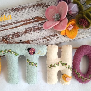 Tavaszi virágos ajtódísz - Meska.hu