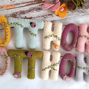 Tavaszi virágos ajtódísz - otthon & életmód - dekoráció - ajtó- és ablak dekoráció - ajtódísz & kopogtató - Meska.hu