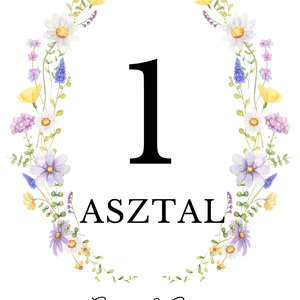 Egyedi esküvői asztalszám - digitális termék - esküvő - dekoráció - esküvői asztaldísz - Meska.hu