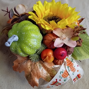 Őszi dekor kaspó - otthon & életmód - dekoráció - asztal és polc dekoráció - asztaldísz - Meska.hu