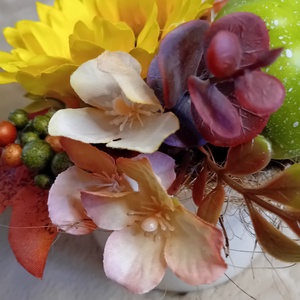 Őszi dekor kaspó - otthon & életmód - dekoráció - asztal és polc dekoráció - asztaldísz - Meska.hu