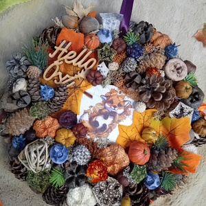 Hello ősz ajtódísz - Meska.hu