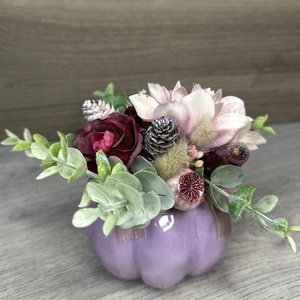 Lila tökös őszi dekoráció - otthon & életmód - dekoráció - ajtó- és ablak dekoráció - ajtódísz & kopogtató - Meska.hu