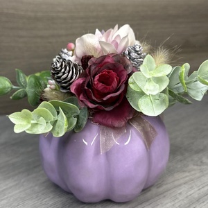 Lila tökös őszi dekoráció - otthon & életmód - dekoráció - ajtó- és ablak dekoráció - ajtódísz & kopogtató - Meska.hu