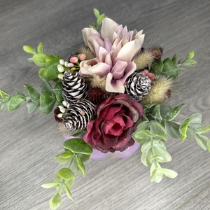 Lila tökös őszi dekoráció - otthon & életmód - dekoráció - ajtó- és ablak dekoráció - ajtódísz & kopogtató - Meska.hu