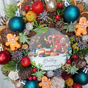 Mézis Boldog karácsony ajtódísz - karácsony - karácsonyi lakásdekoráció - karácsonyi ajtódíszek - Meska.hu