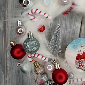 Cukorkabotos manós kopogtató - karácsony - adventi díszek - adventi ajtódísz - Meska.hu