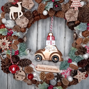 Boldog karácsonyt feliratú autós ajtódísz - karácsony - adventi díszek - adventi ajtódísz - Meska.hu