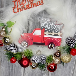 Merry christmas ajtódísz - karácsony - karácsonyi lakásdekoráció - karácsonyi ajtódíszek - Meska.hu