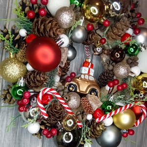 Karácsonyi ajtódísz - Meska.hu