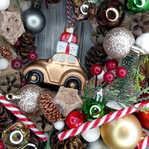 Karácsonyi ajtódísz - karácsony - karácsonyi lakásdekoráció - karácsonyi ajtódíszek - Meska.hu