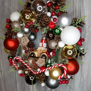 Karácsonyi ajtódísz - karácsony - karácsonyi lakásdekoráció - karácsonyi ajtódíszek - Meska.hu