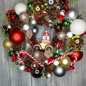 Karácsonyi ajtódísz - karácsony - karácsonyi lakásdekoráció - karácsonyi ajtódíszek - Meska.hu