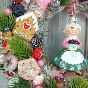 Nagyi sütije ajtödísz - karácsony - karácsonyi lakásdekoráció - karácsonyi ajtódíszek - Meska.hu