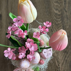 Tulipános asztalidísz - otthon & életmód - dekoráció - asztal és polc dekoráció - asztaldísz - Meska.hu