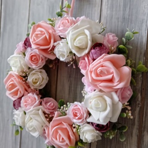 Virágos ajtódísz - otthon & életmód - dekoráció - ajtó- és ablak dekoráció - ajtódísz & kopogtató - Meska.hu