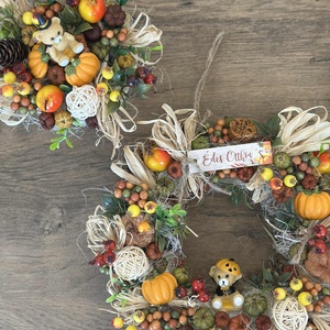 Őszi asztaldísz varázslómacival  - otthon & életmód - dekoráció - asztal és polc dekoráció - asztaldísz - Meska.hu