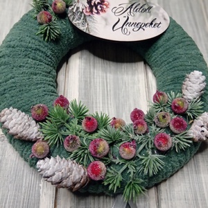 Áldott ünnepeket ajtódísz - Meska.hu