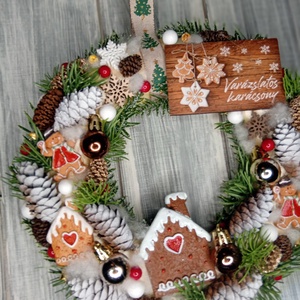 Varázslatos karácsony mézis ajtódísz - Meska.hu