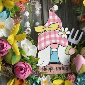 Kertész manós tavasz ajtódísz - otthon & életmód - dekoráció - ajtó- és ablak dekoráció - ajtódísz & kopogtató - Meska.hu