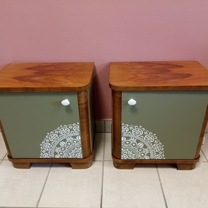 Vintage éjjeliszekrény pár - otthon & életmód - bútor - más bútor - Meska.hu