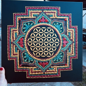 Mandala, Művészet, Festmény, Akril, , MESKA