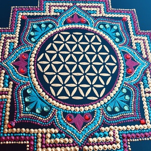 Mandala - művészet - festmény - akril - Meska.hu