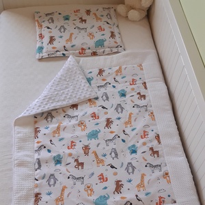 Babaváró szett, babafészek, takaró és lapospárna - baba - mama - babaágyneműk - szett kiságyba - Meska.hu