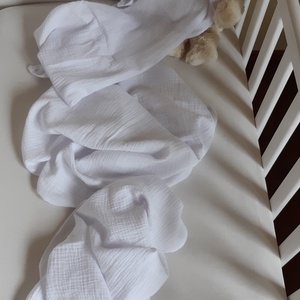 Fehér dupla géz textil pelenka, 3 db - baba - mama - pelenkázó, babafürdető kellékek - pelenka - Meska.hu