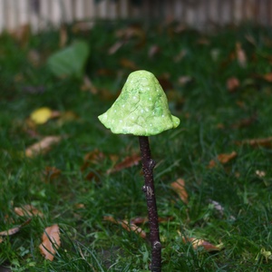 Zöld varázsló kalap gomba, Otthon & Életmód, Ház & Kert, Kerti dísz, Gyurma, Festett tárgyak, MESKA