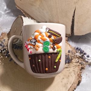 Muffinos bögre és kanál - otthon & életmód - konyhafelszerelés, tálalás - tálalás - bögre & csésze - Meska.hu