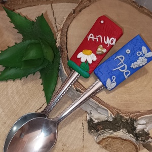  Anya/ Apa feliratú kiskanál,teáskanál - otthon & életmód - konyhafelszerelés, tálalás - tálalás - kanál & villa - Meska.hu