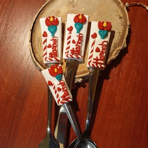 Neves,egyedi kanalak, Otthon & Életmód, Konyhafelszerelés, tálalás, Tálalás, Kanál & Villa, , MESKA