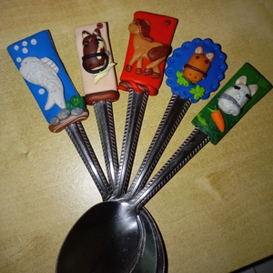 Állatos kiskanál, teáskanál  - otthon & életmód - konyhafelszerelés, tálalás - tálalás - kanál & villa - Meska.hu